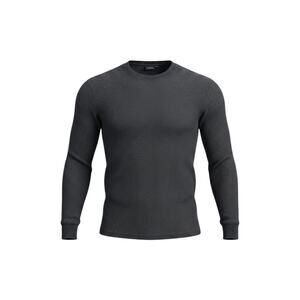 Access Men's Waffle Knit Thermal Long Sleeve Shirt Black Size L